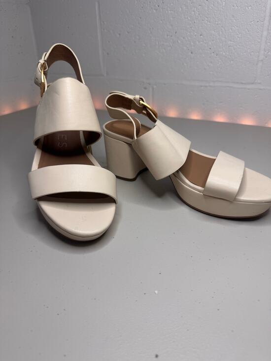 AEROSOLES Shoes - Aerosoles Women’s Ivory Platform Block Heel Sandals Ankle Strap Size 7.5M